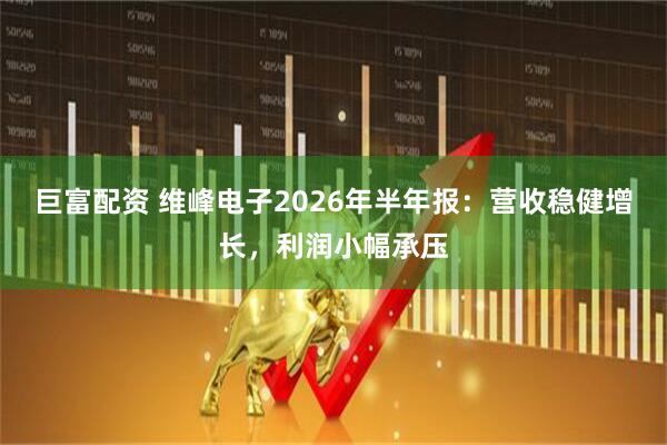 巨富配资 维峰电子2026年半年报：营收稳健增长，利润小幅承压